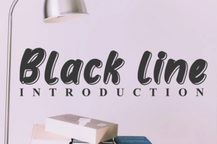 Black Line Font for Modern Web Design and Branding