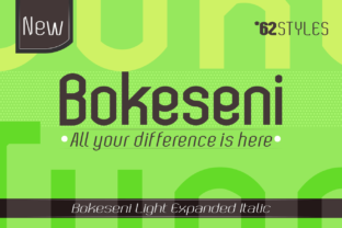 Bokeseni Light Expanded Italic Font for Creative Craft Projects