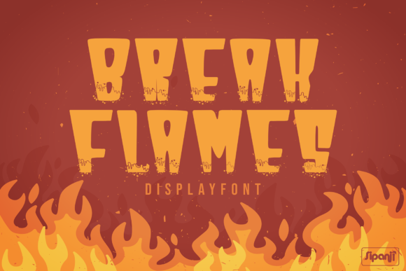 Break Flames Font: A Bold Display Typeface for Crafters and Makers