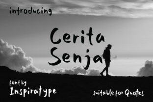 Cerita Senja: A Handwritten Display Font for Creative Makers