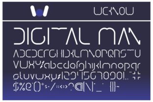 Digital Man Font for Creative and Commercial Crafts