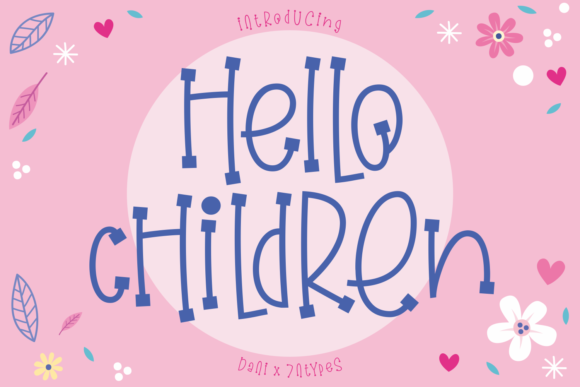 Hello Children Font: A Playful Display Typeface for Your Brand