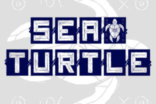 Sea and Turtle Font for Creative Makers