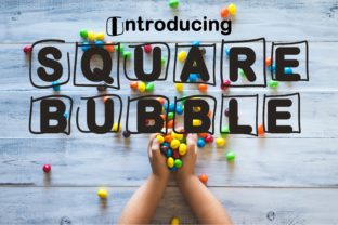 Square Bubble Font for Modern Digital Marketing